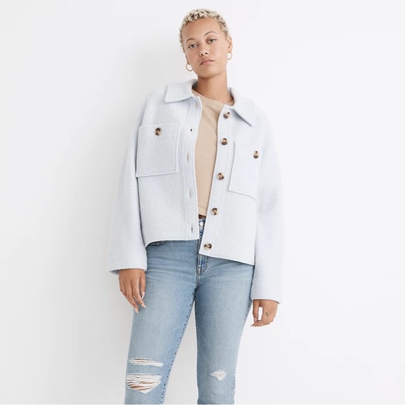 Madewell Jackets & Blazers - Madewell Crop Sweater Shirt-Jacket sz XL NG694
